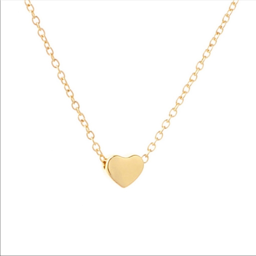 Dainty Gold Heart Pendant Necklace